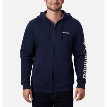 Pánské Mikiny Columbia Logo Full Zip Fleece Tmavě Blankyt Bílé JVWMTU721